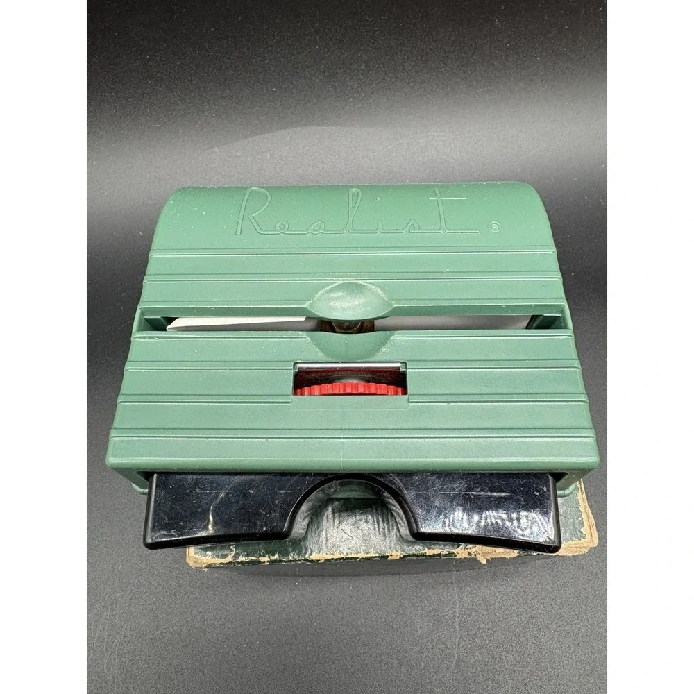 Stereo Realist Handi-Viewer Model ST 63A Green Vintage 3D Slide Viewer W/ Box